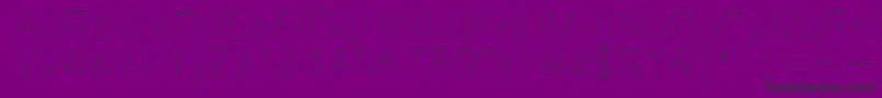 Simplex Font – Black Fonts on Purple Background
