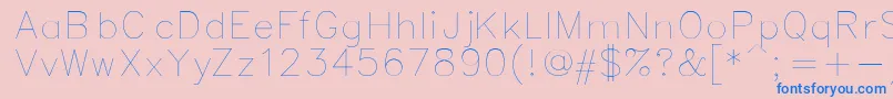 フォントSimplex – ピンクの背景に青い文字