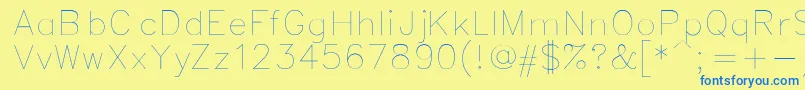 Simplex Font – Blue Fonts on Yellow Background