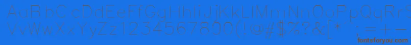 Simplex-fontti – ruskeat fontit sinisellä taustalla