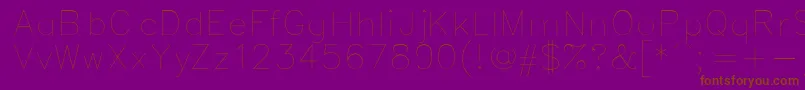Simplex-Schriftart – Braune Schriften auf violettem Hintergrund