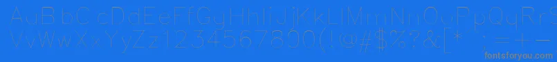 Simplex-fontti – harmaat kirjasimet sinisellä taustalla
