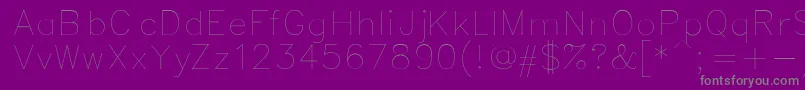 Simplex Font – Gray Fonts on Purple Background