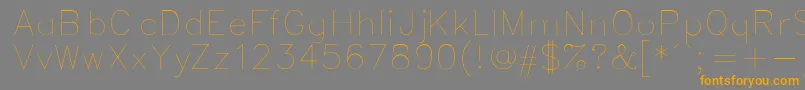 Simplex-Schriftart – Orangefarbene Schriften auf grauem Hintergrund