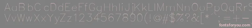 フォントSimplex – 灰色の背景にピンクのフォント