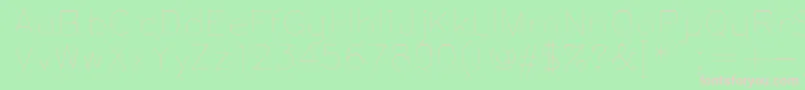 Simplex-fontti – vaaleanpunaiset fontit vihreällä taustalla