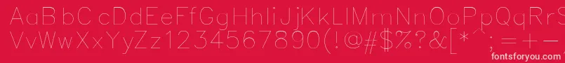 Simplex-fontti – vaaleanpunaiset fontit punaisella taustalla
