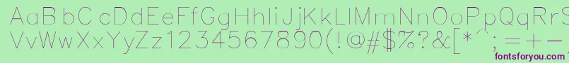 More about Simplex Font Simplex Font – Purple Fonts on Green Background