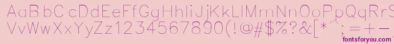 Simplex Font – Purple Fonts on Pink Background