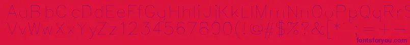 Simplex-Schriftart – Violette Schriften auf rotem Hintergrund