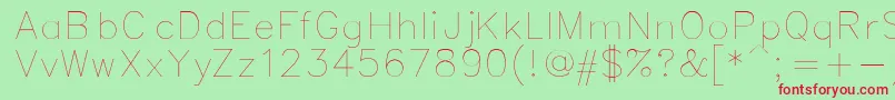 Simplex Font – Red Fonts on Green Background
