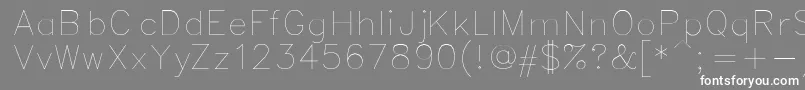 Simplex Font – White Fonts on Gray Background