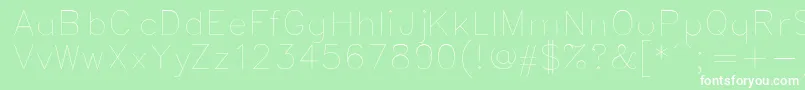 Simplex Font – White Fonts on Green Background