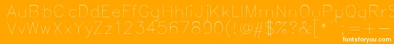 Simplex Font – White Fonts on Orange Background