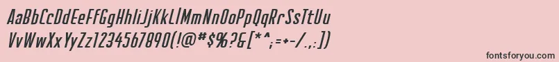 CreatorcreditsbbItal Font – Black Fonts on Pink Background