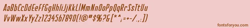 CreatorcreditsbbItal Font – Brown Fonts on Pink Background