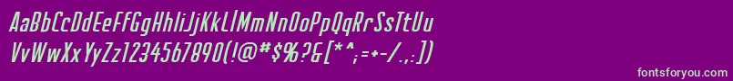 CreatorcreditsbbItal Font – Green Fonts on Purple Background