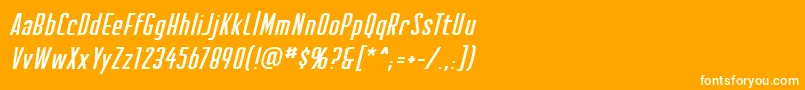 CreatorcreditsbbItal Font – White Fonts on Orange Background