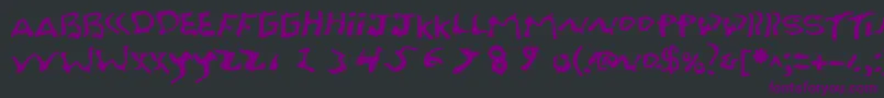 FontOnAGrain Font – Purple Fonts on Black Background