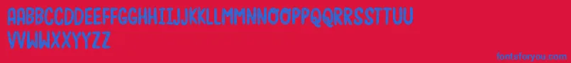 Moonfishdemo Font – Blue Fonts on Red Background