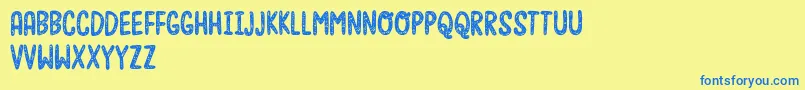 Więcej informacji o czcionce Moonfishdemo Czcionka Moonfishdemo – niebieskie czcionki na żółtym tle