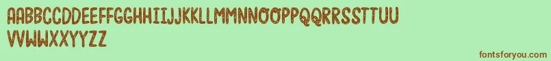 Moonfishdemo Font – Brown Fonts on Green Background