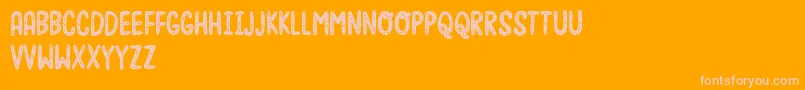 Moonfishdemo Font – Pink Fonts on Orange Background
