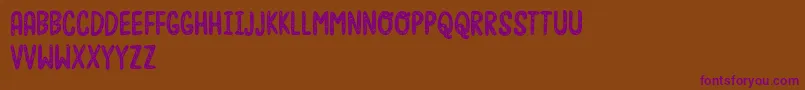 Moonfishdemo Font – Purple Fonts on Brown Background