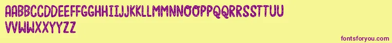 Moonfishdemo Font – Purple Fonts on Yellow Background