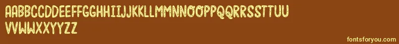 Moonfishdemo Font – Yellow Fonts on Brown Background
