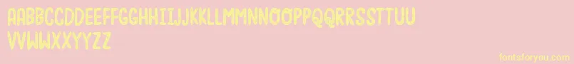 Moonfishdemo Font – Yellow Fonts on Pink Background