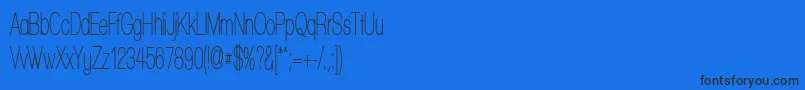 Шрифт WalkwayUltracondensedSemi – чёрные шрифты на синем фоне