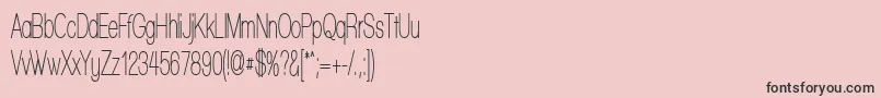 Fonte WalkwayUltracondensedSemi – fontes pretas em um fundo rosa
