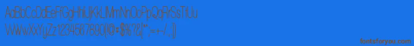 WalkwayUltracondensedSemi Font – Brown Fonts on Blue Background