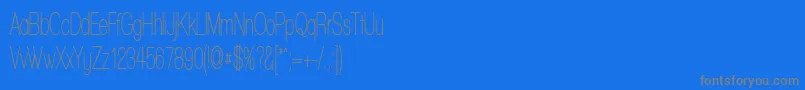 WalkwayUltracondensedSemi Font – Gray Fonts on Blue Background
