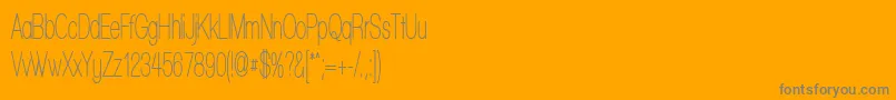 Шрифт WalkwayUltracondensedSemi – серые шрифты на оранжевом фоне