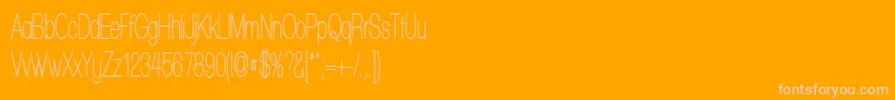 WalkwayUltracondensedSemi Font – Pink Fonts on Orange Background