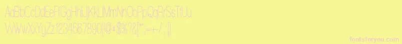Fonte WalkwayUltracondensedSemi – fontes rosa em um fundo amarelo
