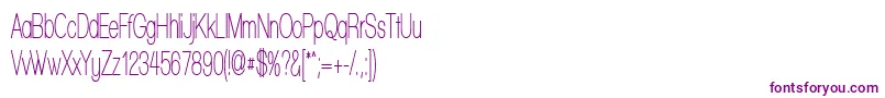 WalkwayUltracondensedSemi-Schriftart – Violette Schriften auf weißem Hintergrund