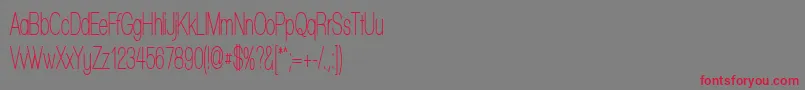 WalkwayUltracondensedSemi Font – Red Fonts on Gray Background