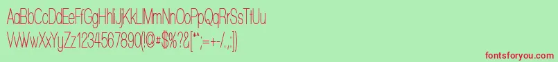 WalkwayUltracondensedSemi Font – Red Fonts on Green Background