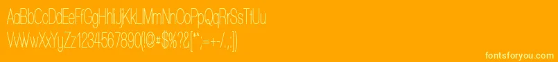 WalkwayUltracondensedSemi Font – Yellow Fonts on Orange Background