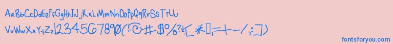 Hurryupweredreaming Font – Blue Fonts on Pink Background