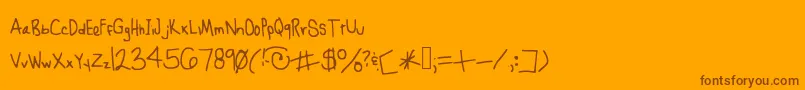 Hurryupweredreaming Font – Brown Fonts on Orange Background
