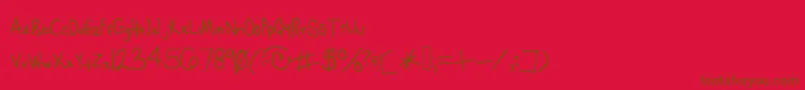 Hurryupweredreaming Font – Brown Fonts on Red Background