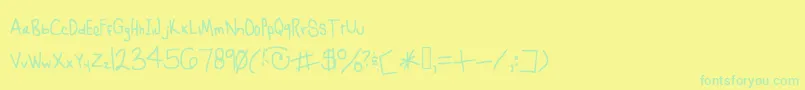 Hurryupweredreaming Font – Green Fonts on Yellow Background