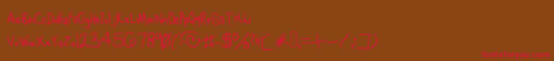 Hurryupweredreaming Font – Red Fonts on Brown Background