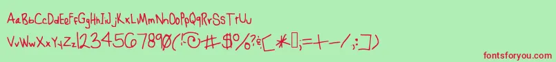Hurryupweredreaming Font – Red Fonts on Green Background