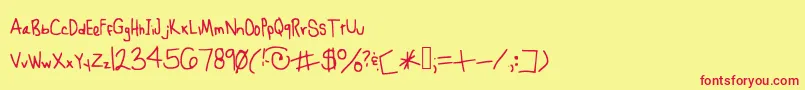 Hurryupweredreaming Font – Red Fonts on Yellow Background