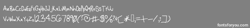 フォントHurryupweredreaming – 灰色の背景に白い文字